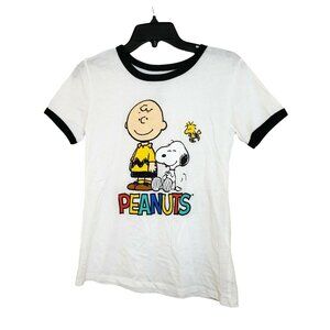 Authentic Peanuts Charlie Brown Snoopy And Woodstock women Graphic T-Shirt